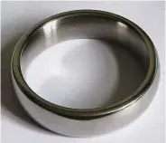  ??  ?? This is an example of a penis ring made from metal. This one has an internal diameter of 55mm and weighs 170 grams. — Wikimedia Commons