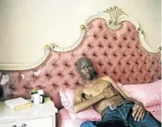  ??  ?? BEDRIDDEN: Mahlomola William Melato, who was laid off from a gold mine after developing silicosis, at home in Oppenheime­r Park, Tabong, in Welkom in the Free State