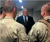  ??  ?? Former Defence Minister Gerry Brownlee farewells New Zealand troops heading to Iraq in 2016. For Brownlee, Trump was business as usual.