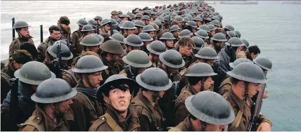  ?? PHOTOS: WARNER BROS. ?? Christophe­r Nolan’s new film Dunkirk, which features a stellar cast, is an important story told in spectacula­r fashion.