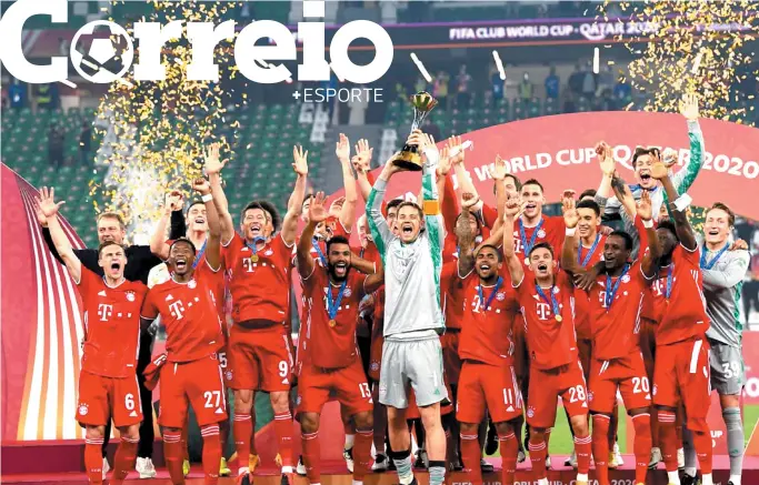 ?? GETTY IMAGES/FIFA ?? Jogadores do Bayern celebram o título mundial