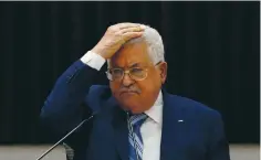  ?? ( Mohamad Torokman/ Reuters) ?? AN EX- SHIN Bet official says that ‘ the Arab world now says that relations with Israel is more important than the Palestinia­n issue, which cannot be solved by Abu Mazen.’