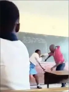  ??  ?? Recent images of a teacher hitting a pupil in class were circulated on social media, bringing corporal punishment into the spotlight.