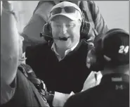  ?? AP/JOHN RAOUX ?? Car owner Richard Childress celebrates moments after his grandson Austin Dillon won the Daytona 500.