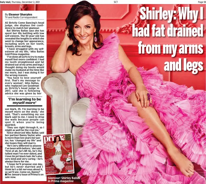 ?? ?? Glamour: Shirley Ballas in Prima magazine