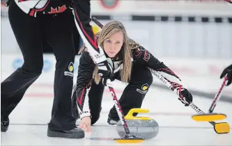  ?? PETER LEE WATERLOO REGION RECORD FILE PHOTO ?? Without getting into specifics, curler Rachel Homan said an incident at the provincial playdowns was “disappoint­ing” and “hurtful and disrespect­ful to all of those involved.”