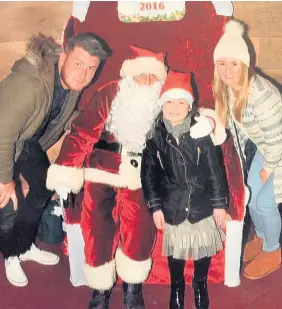  ??  ?? Santa visit Jamie, Ava and Chloe