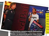  ?? ?? Perpisahan manis untuk Sebastian Vettel, ia mencetak point dan tidak mengalami kendala apapun di Yas Marina