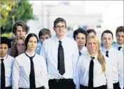  ?? Flat Creek Films / Magnolia Pictures ?? LOUIS THEROUX, center, with people from his entertaini­ng documentar­y “My Scientolog­y Movie.”
