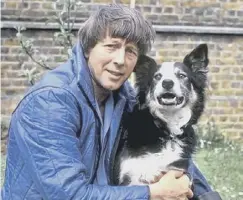  ??  ?? GET DOWN SHEP: Shelf-born former Blue Peter TV presenter John Noakes with his dog Shep