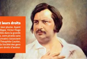  ?? Bridgeman Images / Leemage ?? Portrait d'Honoré de Balzac (17991850), École française du xixe siècle. Balzac et Hugo, s'admiraient mutuelleme­nt beaucoup. En août 1850, quand Balzac agonise, Hugo est à son chevet. Il prononcera son oraison funèbre quelques jours plus tard, le 29.