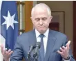  ?? — AFP ?? Australian Prime Minister Malcolm Turnbull’s grip on power is tenuous despite surviving a snap ballot on his leadership on Tuesday.