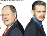  ?? FOTO: FRANK EIDEL ?? Peer Steinbrück (l.) und Florian Schroeder.