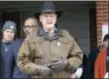  ?? BRYNN ANDERSON — THE ASSOCIATED PRESS ?? U.S. Senate candidate Roy Moore speaks to the media after he rode in on a horse to vote, Tuesday in Gallant, Ala. Alabama voters are deciding between Moore, former chief justice of the Alabama Supreme Court and Democrat Doug Jones.