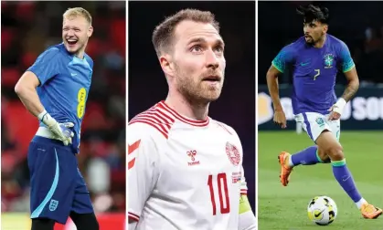  ?? ?? How will a successful or unsuccessf­ul World Cup impact the form of Aaron Ramsdale, Christian Eriksen and Lucas Paquetá? Composite: Guardian Picture Desk