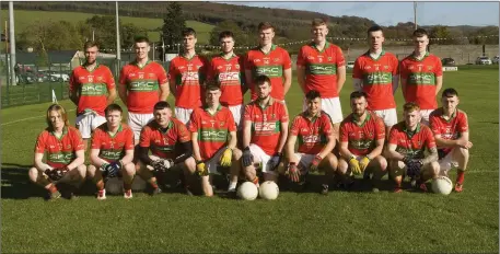  ??  ?? Rathnew, who lost out to Shamrocks in the under-20 football championsh­ip in Baltinglas­s on Sunday morning.