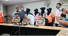  ?? PIC/MPOST ?? The four accused being under police custody in Noida on Wednesday