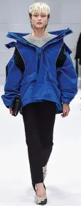  ??  ?? Weather wise: Anoraks on the catwalk at Balenciaga