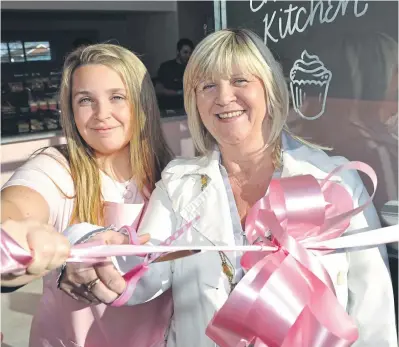  ?? ?? Charlotte Matthews (left) at the opening of Charlotte’s Kitchen, with Rustington Parish Council chairman Alison Cooper. Pic S Robards SR23012902