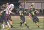  ?? BARRY BOOHER — FOR THE NEWSHERALD ?? Riverside’s Matthew Spofford carries Oct. 16 during the Beavers’ 39-28 win over Boardman.