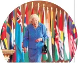  ??  ?? The Queen with the Commonweal­th flags
