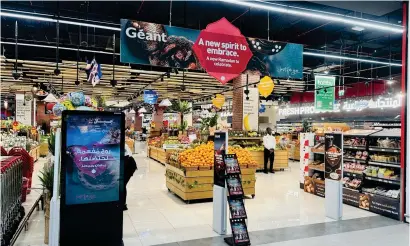  ?? — supplied photo ?? Ramadan promotions at a Geant store in Dubai. Research shows that 78 per cent of respondent­s in the Middle East expressed interest in exploring new brands during their Ramadan shopping.