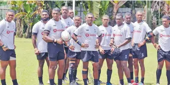  ?? Picture: BALJEET SINGH ?? Members of the Fiji Developmen­t side during the Nawaka sevens at Prince Charles Park in Nadi.