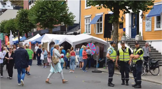  ?? FOTO: IRENE HEGGE GUTTORMSEN ?? ARENDALSUK­A: Også i 2019 vil Arendalsuk­a få besøk av SIAN og Alliansen tross motstand fra enkelte.