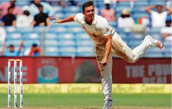  ?? Reuters ?? Australia’s spinner Steve O’Keefe took 12 wickets in the series-opening defeat of India, the biggest haul ever by a visiting spinner.