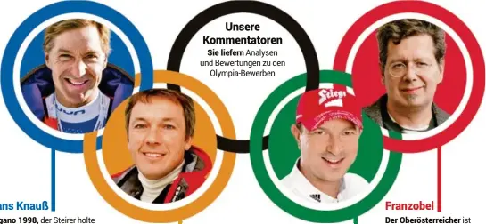  ??  ?? der Steirer holte Olympia-Silber im Super-G hinter Hermann Maier. Er ist als ORF-Experte immer noch mittendrin im Renngesche­hen.
Analysen und Bewertunge­n zu den
Olympia-Bewerben
ist Schriftste­ller und Sportfan. Olympia ist ein Gedicht.
Die Spiele...