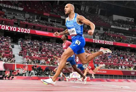  ?? AFP/VNA Photo ?? BACK ON TRACK: Lamont Marcell Jacobs will run his first 100m since he shocked the athletics world in Tokyo last year, in Nairobi.