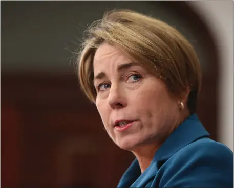  ?? NANCY LANE — BOSTON HERALD ?? Gov. Maura Healey released her first budget proposal yesterday and it was a big one at $55.5 billion for Fiscal Year 2024.