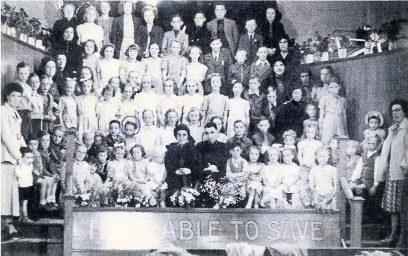  ??  ?? Warley Salvation Army Sunday School Anniversar­y, probably in 1948