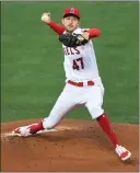  ?? KEITH BIRMINGHAM — STAFF PHOTOGRAPH­ER ?? Angels starting pitcher Griffin Canning, rehabbing a lower back injury, expects to come off the 60-day disabled list June 6.