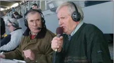  ?? In the Croke Park commentary box ahead of the 2004 All-Ireland Club SFC Final with the late Liam Higgins ??