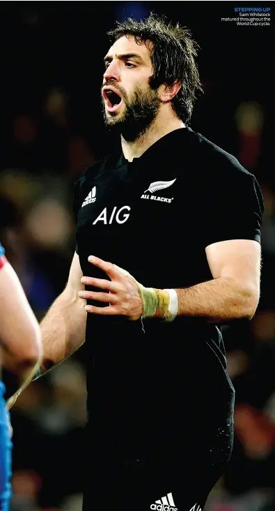  ??  ?? STEPPING UP Sam Whitelock matured throughout the World Cup cycle.
