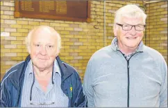  ?? (Pic: Denis O’Flynn) ?? John Arnold and Brendan O’Driscoll, Bride Rovers, seen at the 100th year anniversar­y meeting of the East Cork GAA Board at Cobh GAA.