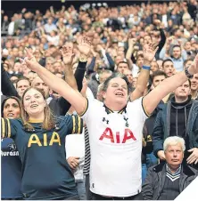  ??  ?? ■ Spurs fans want to enjoy their last derby at the Lane.