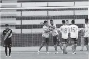  ?? FCF ?? El ‘Chino’ celebra su tanto con la Selección sub-23.