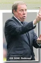  ??  ?? JOB DONE: Redknapp