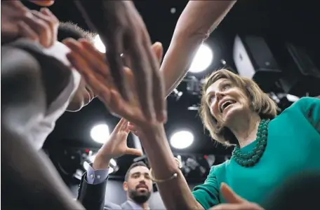  ?? Matt Slocum Associated Press ?? HOUSE SPEAKER Nancy Pelosi was the subject of a doctored video of her speaking that went viral on social media platforms.