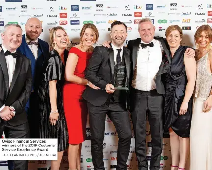  ?? ALEX CANTRILL-JONES / ACJ MEDIA) ?? Oviso Financial Services winners of the 2019 Customer Service Excellence Award