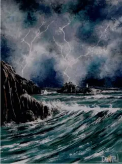  ?? ?? Nuit d’orage sur la Bretagne, 61 x 46 cm