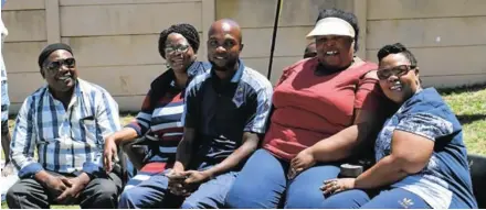  ?? Picture: NTOMBI MSUTU ?? SUPPORTING THE KIDS: Dambuza Primary School teachers were at the Rotary Swim-a-thon at Port Alfred High School to support their pupils last Saturday. They are, from left, Mncedisi Xalisile, Florence Konzeka, Xolani Bukani, Lindelwa Nqweniso, and Nozuko Xalisile