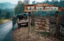  ??  ?? Dan Steele at the entrance to his 7300-acre Blue Duck Station, where he farms sheep, cattle and deer.