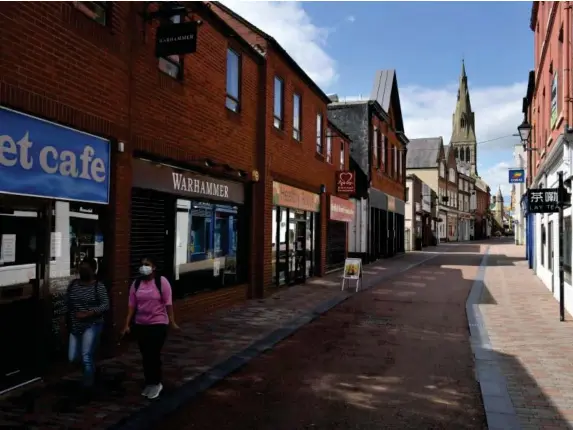  ?? (AFP/Getty) ?? Still closed: the city centre of Leicester last week