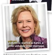  ?? ?? JoBeth co-starred as Karen, a writer unhappy in her marriage.