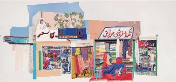  ?? Courtesy of the artist ?? The Aldrich Contempora­ry Art Museum will open their "Hangama Amiri: A Homage to Home" exhibition Feb. 5. "Bazaar" by Hangama Amiri.