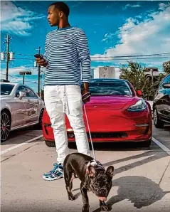  ?? Courtesy of Kristian Rockemore ?? Christense­n Hill, 23, was shot and killed Sunday while walking his dog Blu at a Summer Street apartment complex, according to Police.