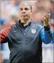  ??  ?? U.S. coach Bruce Arena resigned on Friday in the wake of the team’s crash out of contention for the 2018 World Cup. “We didn’t get the job done, and I accept responsibi­lity,” Arena said.